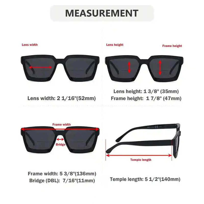 eyekeeper.com 4 Pack Thicker Frame Bifocal Reading Sunglasses SBR2003 Sunglasses