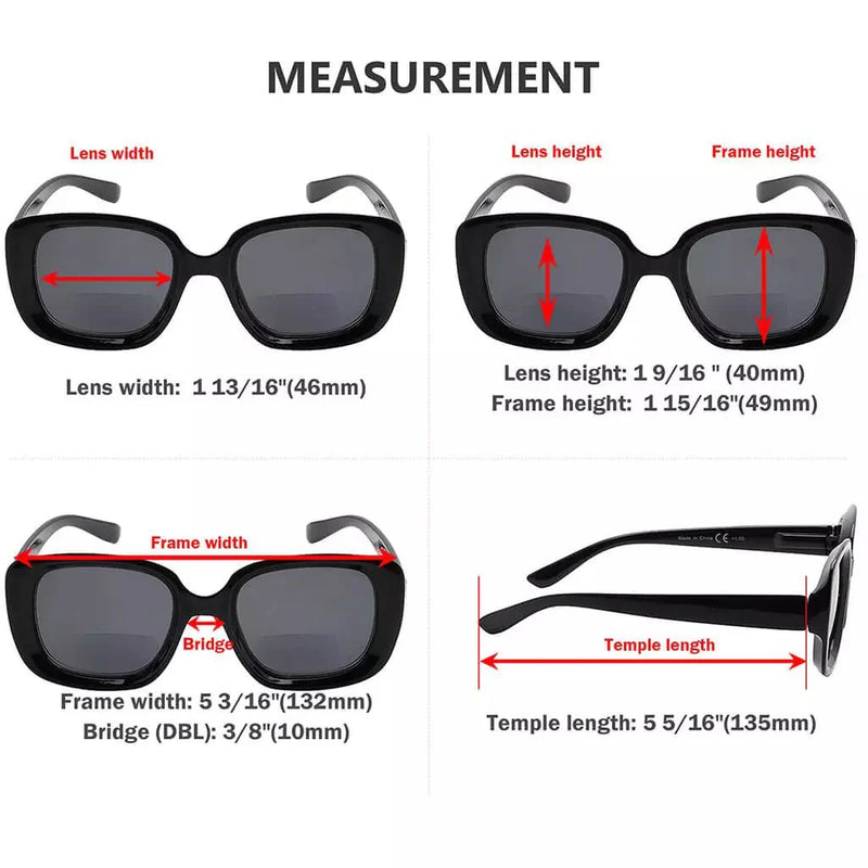 eyekeeper.com 4 Pack Thicker Frame Bifocal Reading Sunglasses SBR2035 Sunglasses