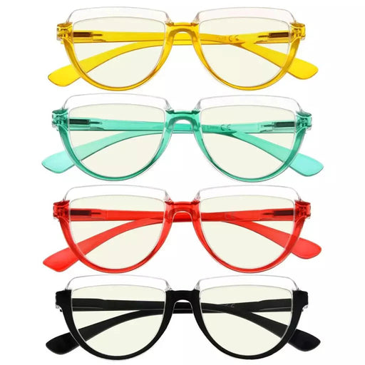 eyekeeper.com 4 Pack Thicker Frame Blue Light Filter Reading Glasses UV2006 Eyeglasses