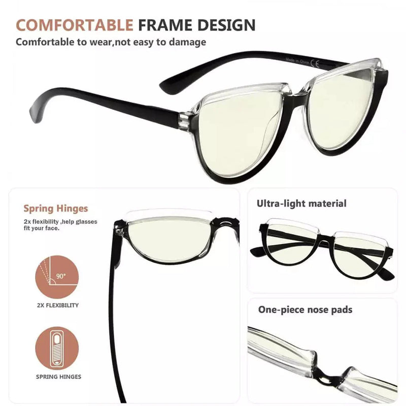 eyekeeper.com 4 Pack Thicker Frame Blue Light Filter Reading Glasses UV2006 Eyeglasses