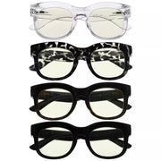 eyekeeper.com 4 Pack Thicker Frame Blue Light Filter Reading Glasses UV2013 Eyeglasses