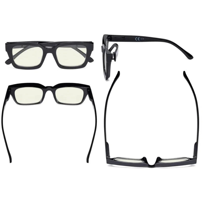 eyekeeper.com 4 Pack Thicker Frame Blue Light Filter Reading Glasses UVR9106 Eyeglasses