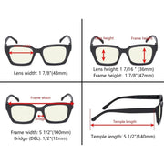 eyekeeper.com 4 Pack Thicker Frame Blue Light Filter Reading Glasses UVR9106 Eyeglasses