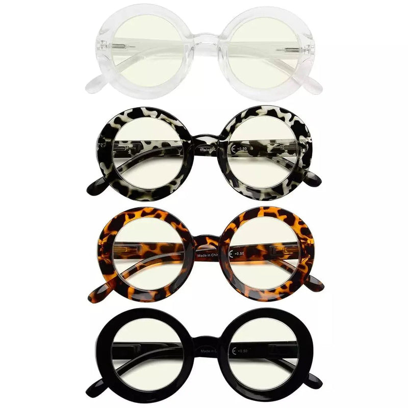 eyekeeper.com 4 Pack Thicker Frame Blue Light Filter Reading Glasses UVR9109 Eyeglasses