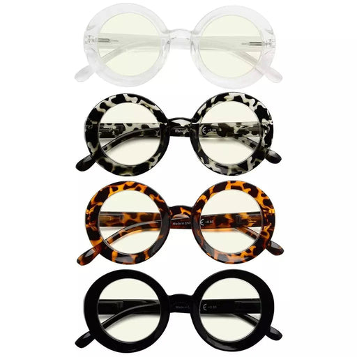 eyekeeper.com 4 Pack Thicker Frame Blue Light Filter Reading Glasses UVR9109 Eyeglasses