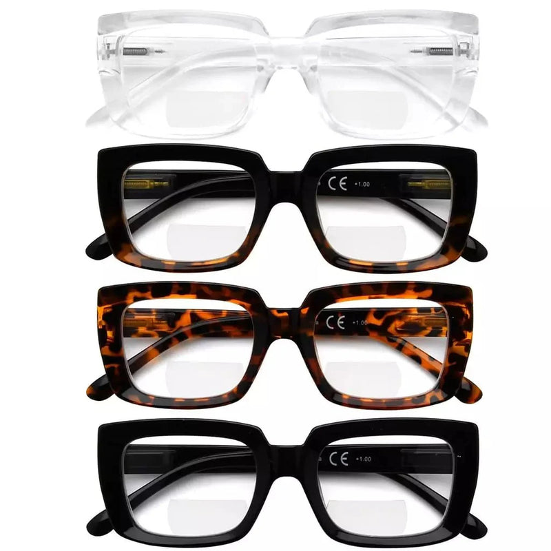 eyekeeper.com 4 Pack Thicker Frame Design Bifocal Reading Glasses BR9107 Eyeglasses