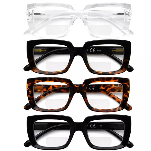 eyekeeper.com 4 Pack Thicker Frame Design Bifocal Reading Glasses BR9107 Eyeglasses