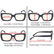 eyekeeper.com 4 Pack Thicker Frame Design Blue Light Filter Reading Glasses UVR9107 Eyeglasses