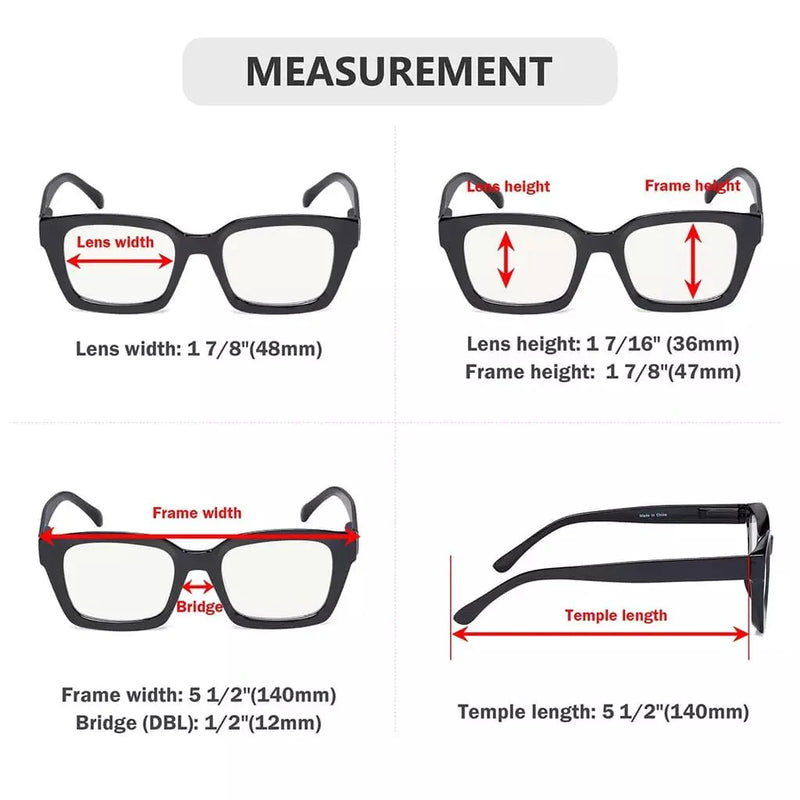 eyekeeper.com 4 Pack Thicker Frame Progressive Multifocus Readers M9106 Eyeglasses