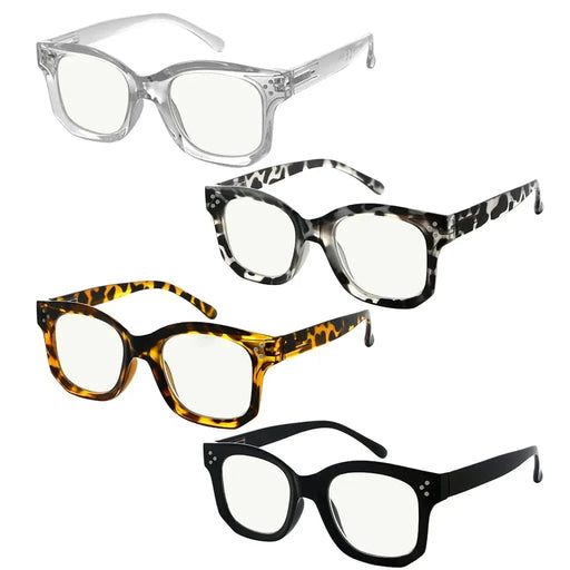 eyekeeper.com 4 Pack Thicker Frame Progressive Multifocus Reading Glasses M2002 Eyeglasses