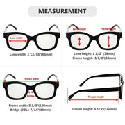 eyekeeper.com 4 Pack Thicker Frame Progressive Multifocus Reading Glasses M2002 Eyeglasses