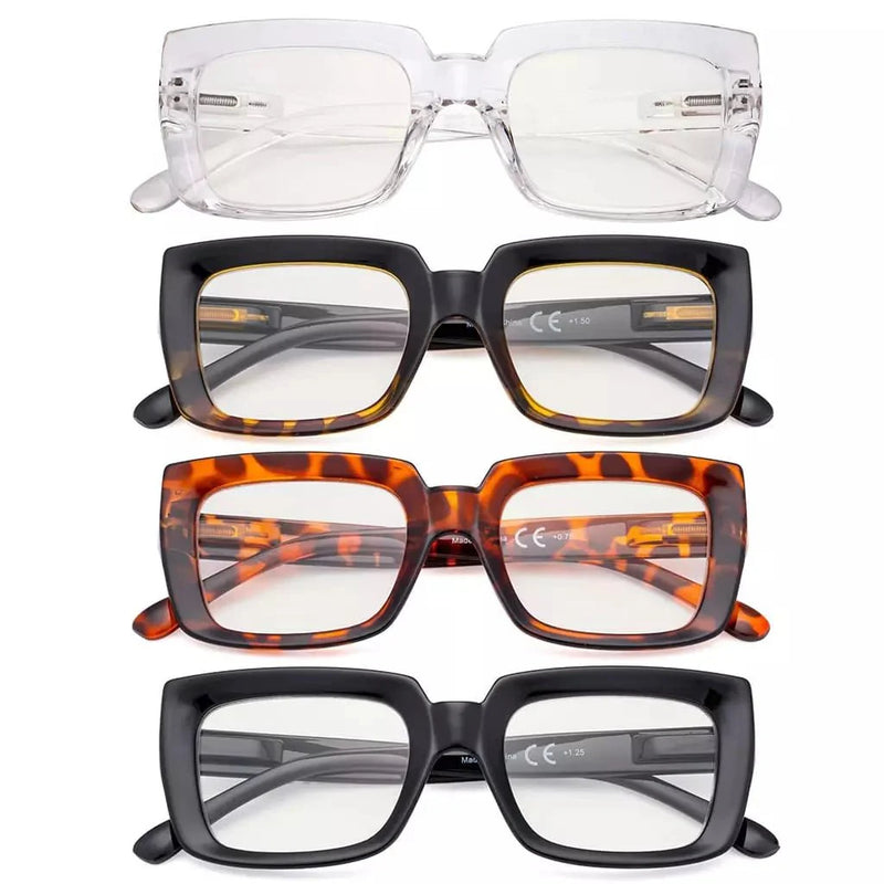 eyekeeper.com 4 Pack Thicker Frame Progressive Multifocus Reading Glasses M9107 Eyeglasses