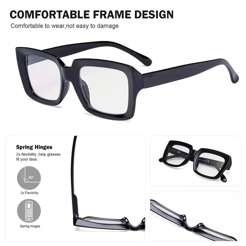 eyekeeper.com 4 Pack Thicker Frame Progressive Multifocus Reading Glasses M9107 Eyeglasses