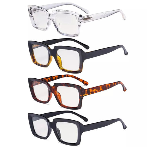 eyekeeper.com 4 Pack Thicker Frame Progressive Multifocus Reading Glasses M9107 Eyeglasses