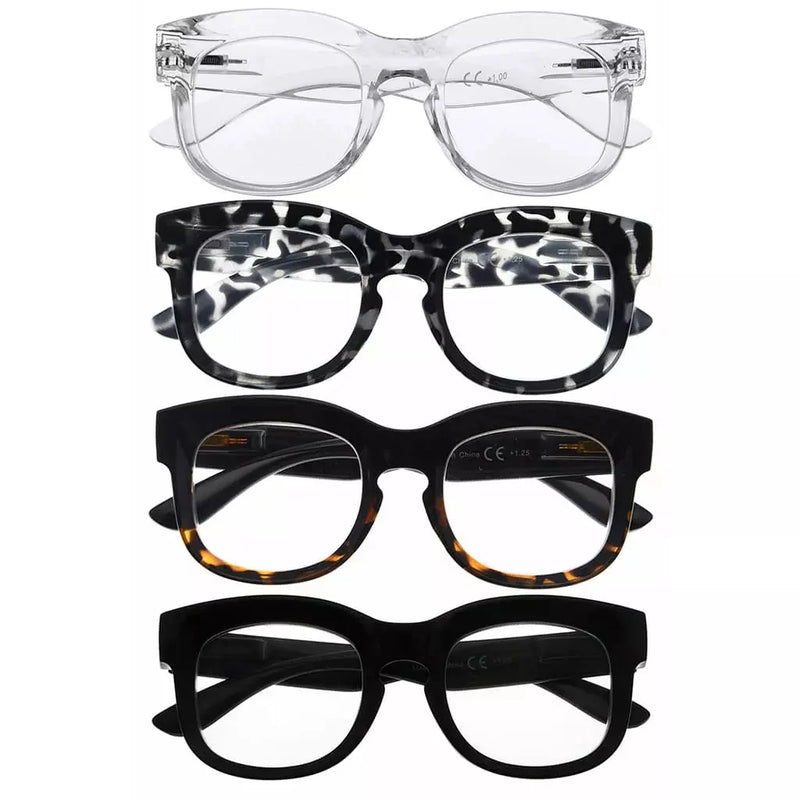 eyekeeper.com 4 Pack Thicker Frame Reading Glasses Chic Eyeglasses R2013 Eyeglasses