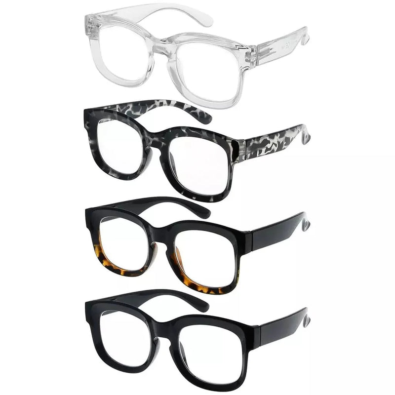 eyekeeper.com 4 Pack Thicker Frame Reading Glasses Chic Eyeglasses R2013 Eyeglasses