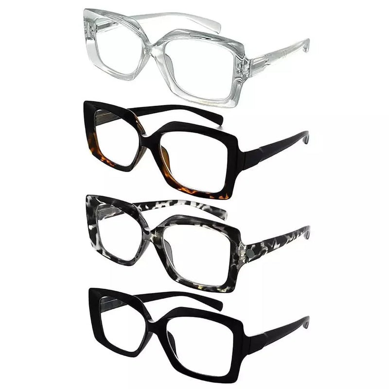 eyekeeper.com 4 Pack Thicker Frame Reading Glasses R2010 Eyeglasses