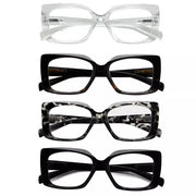 eyekeeper.com 4 Pack Thicker Frame Reading Glasses R2010 Eyeglasses