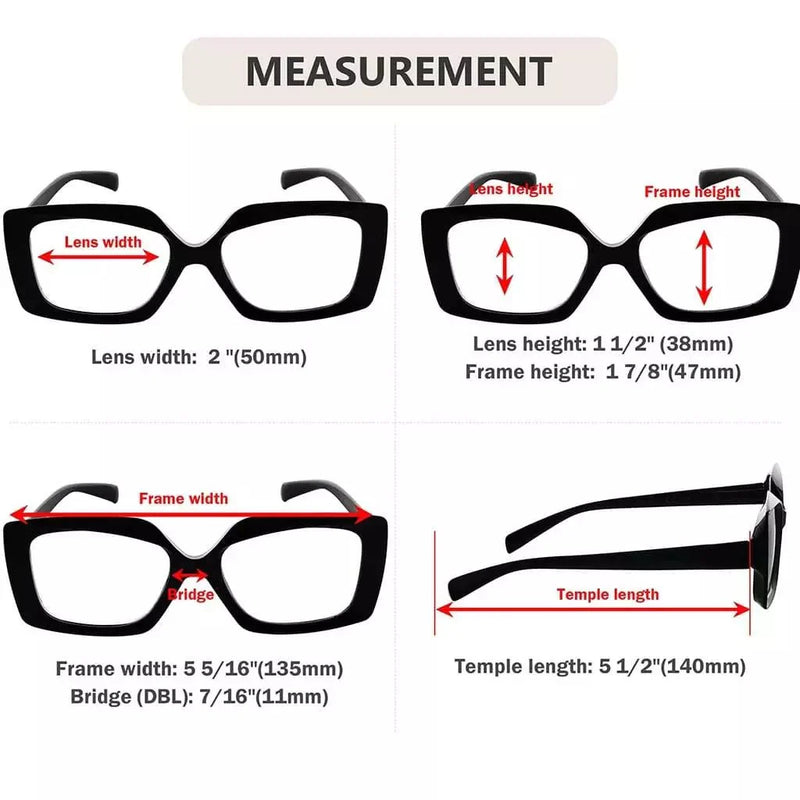 eyekeeper.com 4 Pack Thicker Frame Reading Glasses R2010 Eyeglasses