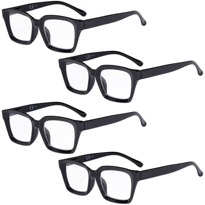 Eyekeeper.Com - 4 Pack Thicker Frame Reading Glasses R9106