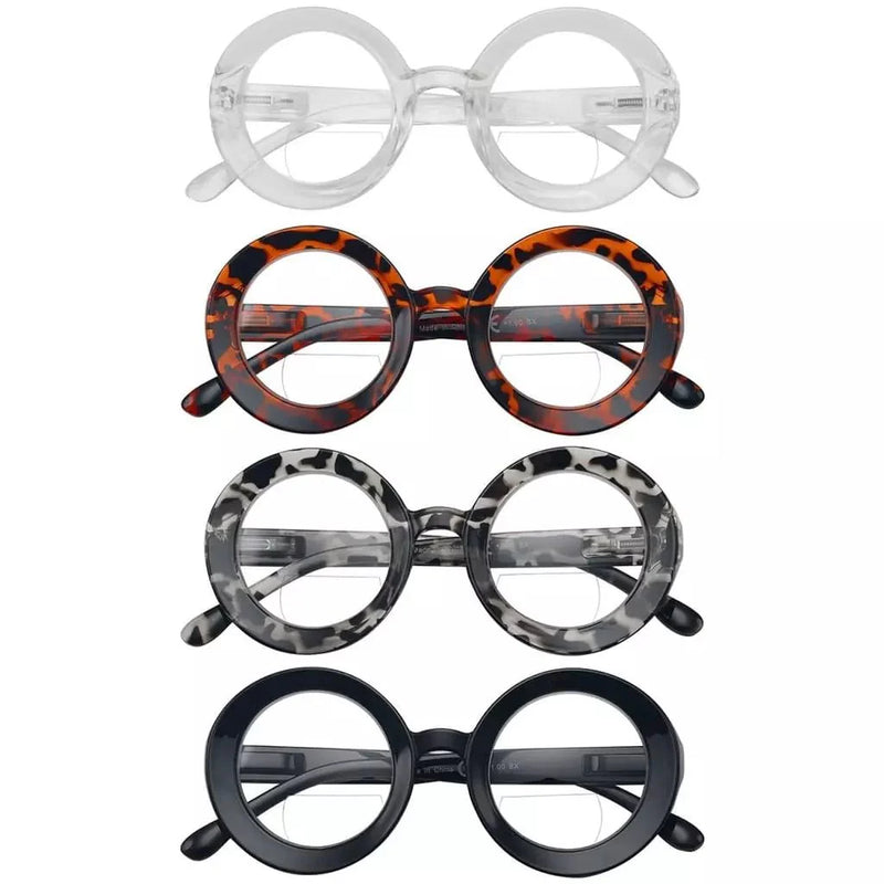 eyekeeper.com 4 Pack Thicker Frame Round Bifocal Reading Glasses SG9109TMP Eyeglasses