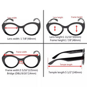 eyekeeper.com 4 Pack Thicker Frame Round Reading Glasses R2004 Eyeglasses