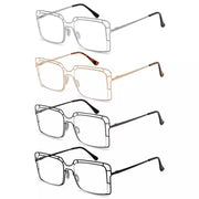 eyekeeper.com 4 Pack Thin Metal Hollow Frame Reading Glasses R2301 Eyeglasses