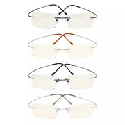 eyekeeper.com 4 Pack Titanium Rimless Blue Light Filter Reading Glasses UVR1509 Eyeglasses