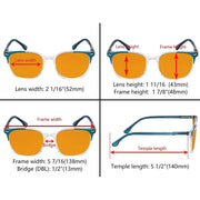 eyekeeper.com 4 Pack Trendy Blue Light Blocking Glasses DS9001C Eyeglasses