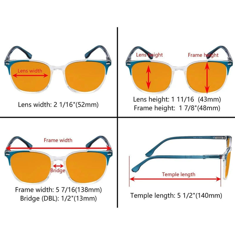 eyekeeper.com 4 Pack Trendy Blue Light Blocking Glasses DS9001C Eyeglasses