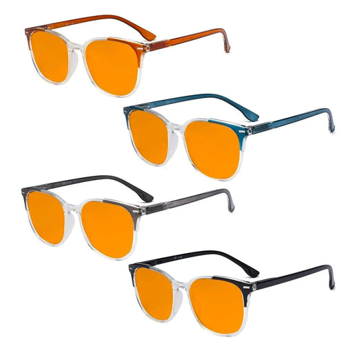 eyekeeper.com 4 Pack Trendy Blue Light Blocking Glasses DS9001C Eyeglasses