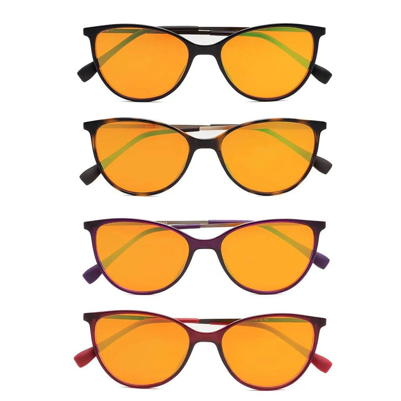 eyekeeper.com 4 Pack Trendy Cat-eye Blue Light Blocking Reading Glasses DSDT1785 Eyeglasses