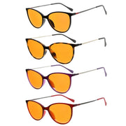 eyekeeper.com 4 Pack Trendy Cat-eye Blue Light Blocking Reading Glasses DSDT1785 Eyeglasses