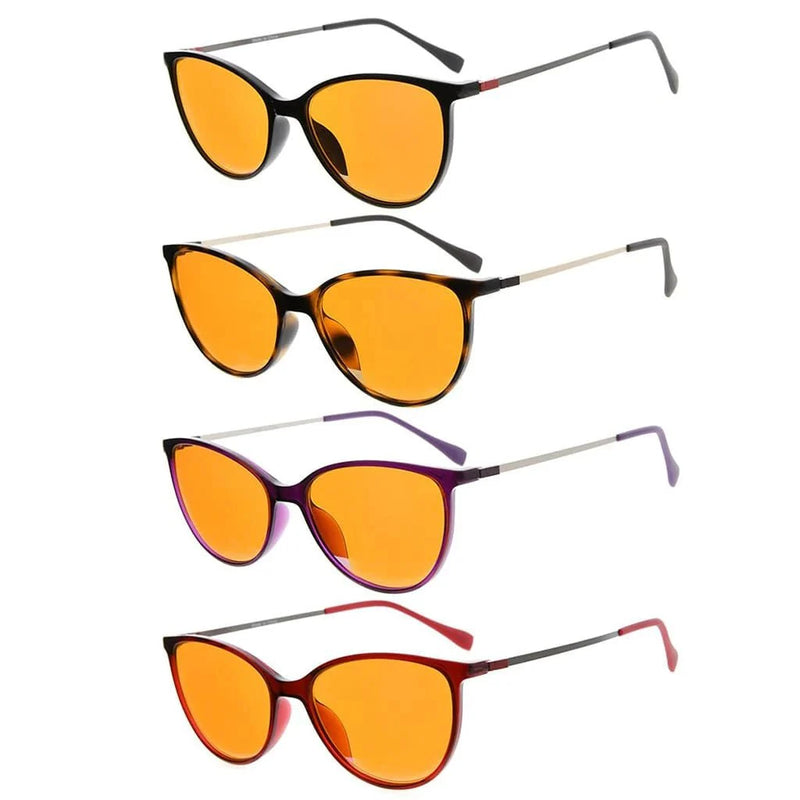 eyekeeper.com 4 Pack Trendy Cat-eye Blue Light Blocking Reading Glasses DSDT1785 Eyeglasses