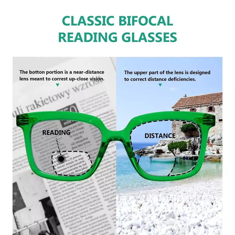 eyekeeper.com 4 Pack Trendy Classic Bifocal Reading Glasses BR2108 Eyeglasses