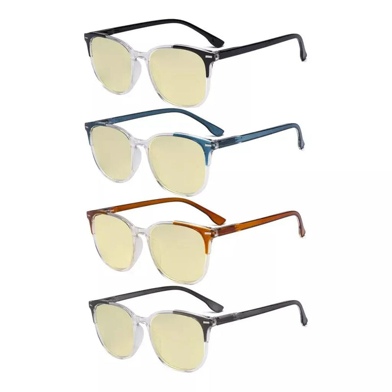 eyekeeper.com 4 Pack Trendy Cute Blue Light Blocking Readers TM9001C Eyeglasses