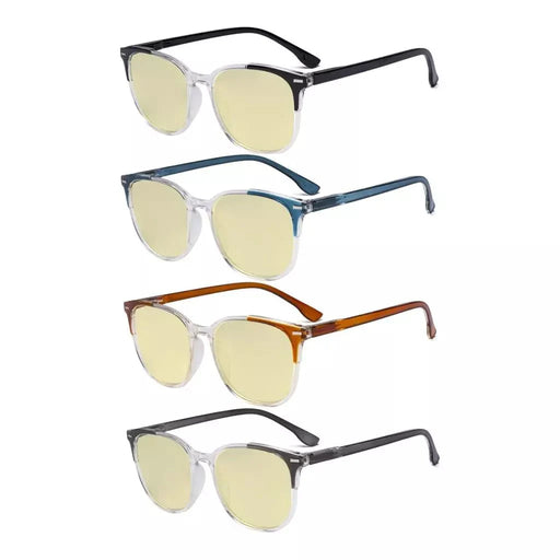 eyekeeper.com 4 Pack Trendy Cute Blue Light Blocking Readers TM9001C Eyeglasses