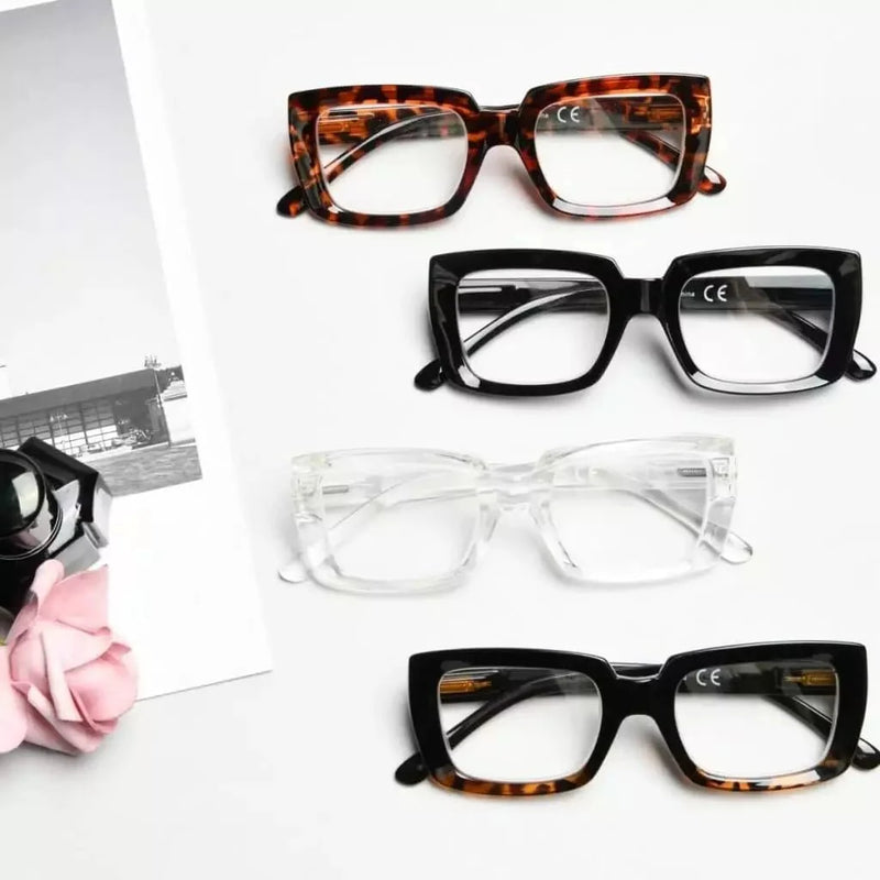 eyekeeper.com 4 Pack Trendy Reading Glasses Thicker Frame Readers R9107 Eyeglasses White Smoke 4 Pairs Mix / without magnification,4 Pairs Mix / +0.50,4 Pairs Mix / +0.75,4 Pairs Mix / +1.00,4 Pairs Mix / +1.25,4 Pairs Mix / +1.50,4 Pairs Mix / +1.75,4 Pairs Mix / +2.00,4 Pairs Mix / +2.25,4 Pairs Mix / +2.50,4 Pairs Mix / +2.75,4 Pairs Mix / +3.00