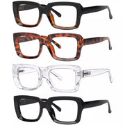 eyekeeper.com 4 Pack Trendy Reading Glasses Thicker Frame Readers R9107 Eyeglasses White Smoke 4 Pairs Mix / without magnification,4 Pairs Mix / +0.50,4 Pairs Mix / +0.75,4 Pairs Mix / +1.00,4 Pairs Mix / +1.25,4 Pairs Mix / +1.50,4 Pairs Mix / +1.75,4 Pairs Mix / +2.00,4 Pairs Mix / +2.25,4 Pairs Mix / +2.50,4 Pairs Mix / +2.75,4 Pairs Mix / +3.00
