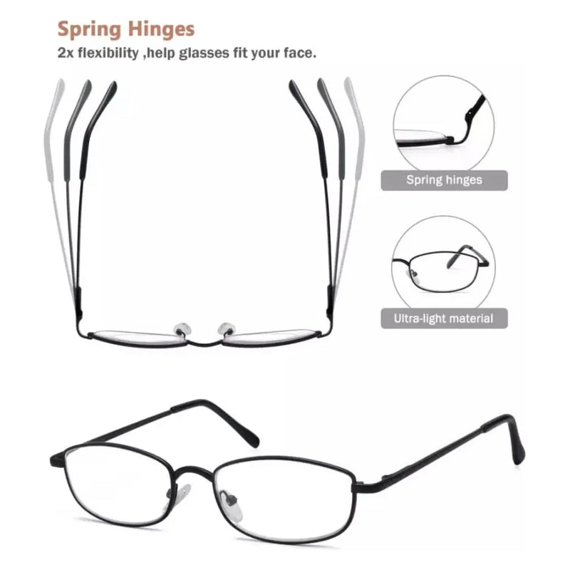 eyekeeper.com 4 Pack Trendy Wire-Rimmed Metal Frame Reading Glasses R3234 Eyeglasses