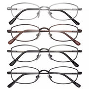 eyekeeper.com 4 Pack Trendy Wire-Rimmed Metal Frame Reading Glasses R3234 Eyeglasses