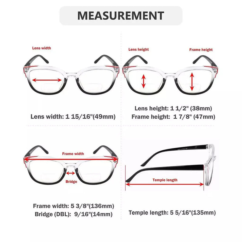 eyekeeper.com 4 Pack Two Tone Bifocal Reading Glasses BR2114 Eyeglasses