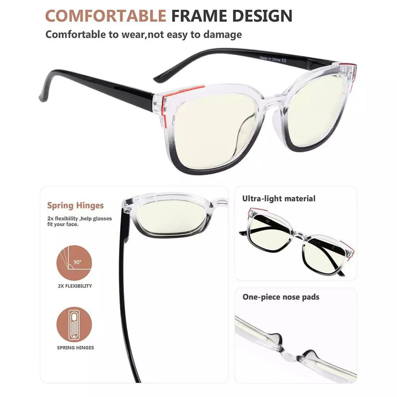 eyekeeper.com 4 Pack Two Tone Blue Light Filter Reading Glasses UV2114 Eyeglasses