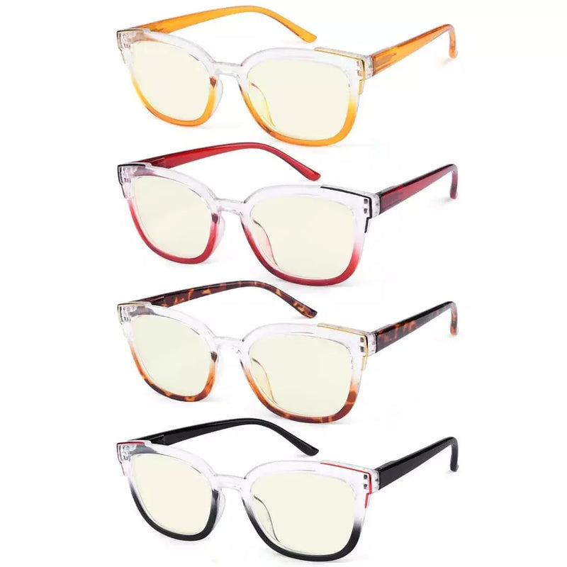 eyekeeper.com 4 Pack Two Tone Blue Light Filter Reading Glasses UV2114 Eyeglasses