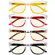 eyekeeper.com 4 Pack Two Tone Blue Light Filter Reading Glasses UV2114 Eyeglasses