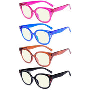 eyekeeper.com 4 Pack Unique Blue Light Filter Readers UV2119 Eyeglasses