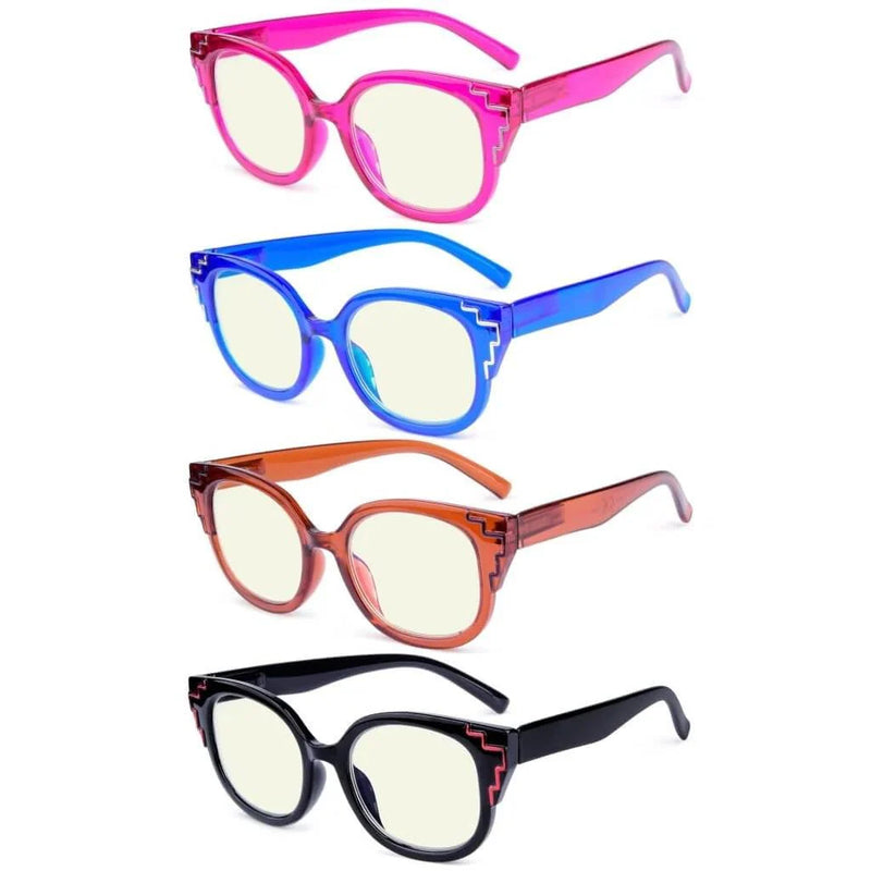 eyekeeper.com 4 Pack Unique Blue Light Filter Readers UV2119 Eyeglasses
