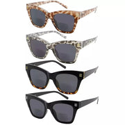 eyekeeper.com 4 Pack Vintage Bifocal Reading Sunglasses Thick Frame Readers SBR2111 Sunglasses