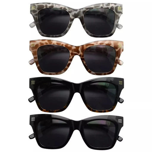 eyekeeper.com 4 Pack Vintage Bifocal Reading Sunglasses Thick Frame Readers SBR2111 Sunglasses