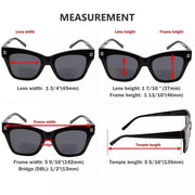 eyekeeper.com 4 Pack Vintage Bifocal Reading Sunglasses Thick Frame Readers SBR2111 Sunglasses